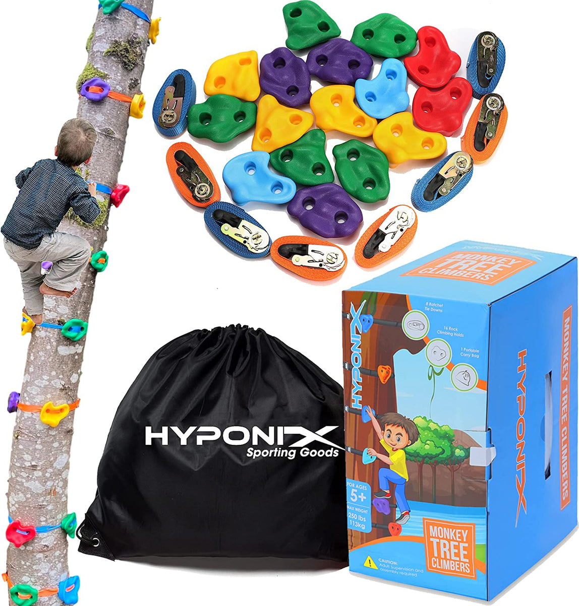 リラクゼーショングッズ Tree VEVOR Ninja Tree Climbing Kit, 12-Tree Climbing Holds and 6